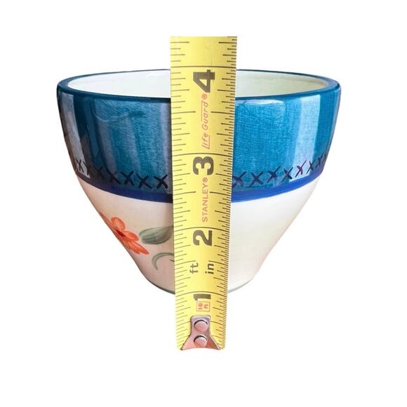 Set of 2 Pfaltzgraff Verona Coffee Cups Green Blue  Floral 16 oz Mug Cottagecore - Picture 8 of 13